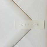 With Love Emboss Sticker