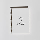 Table Numbers — Wave Sides