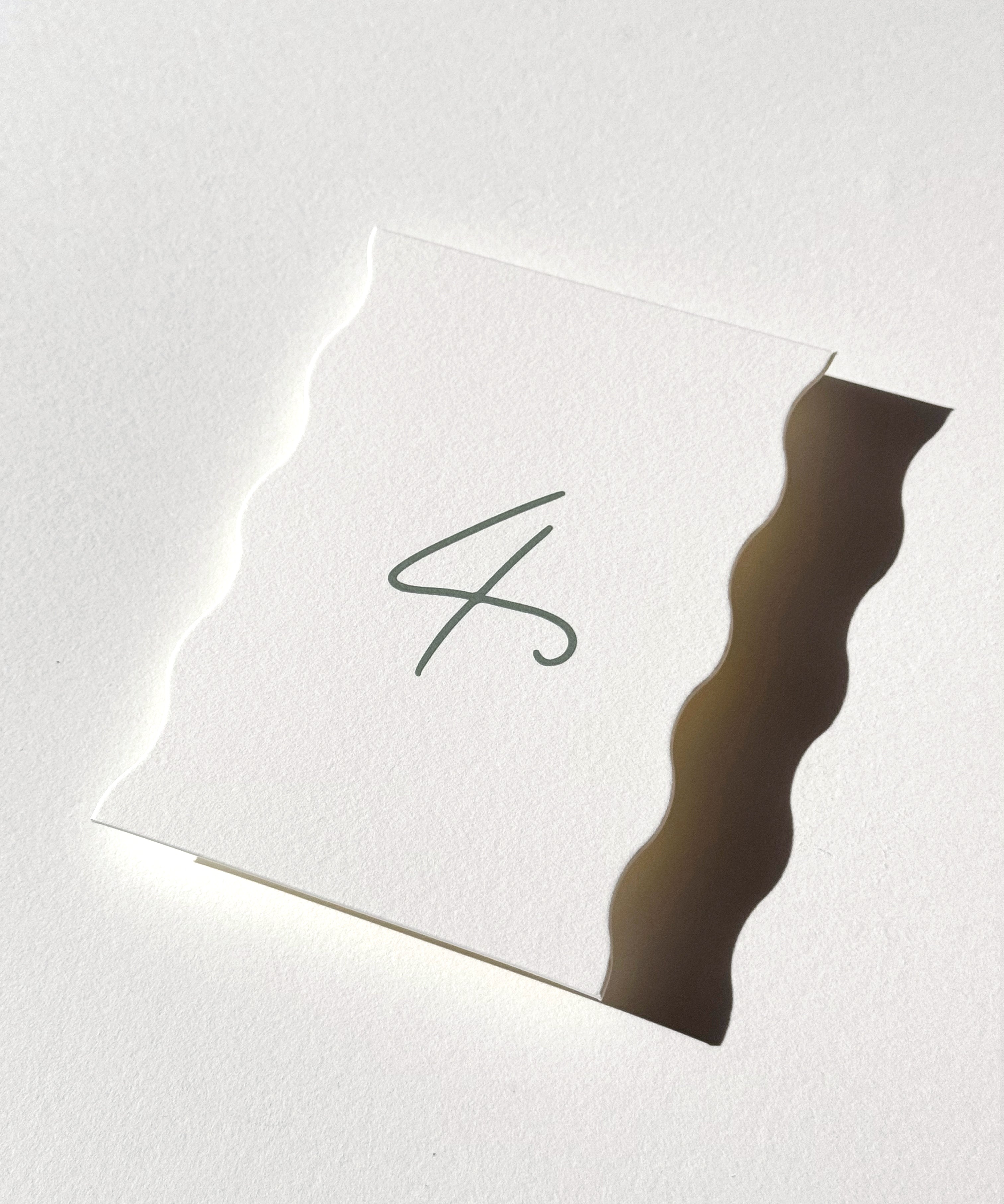 Table Numbers — Wave Sides
